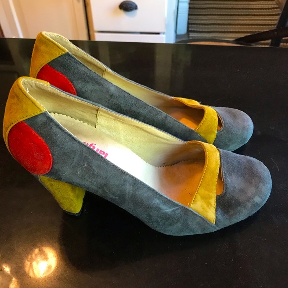 Farylrobin suede color block heels - Picture 1 of 10